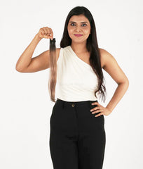 Medium Brown Colored Hair Streaks | Clip in Hair Streaks