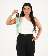 Navy Blue Colored Hair Streaks | Clip in Hair Streaks