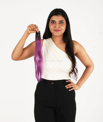 Purple Colored Hair Streaks | Clip in Hair Streaks
