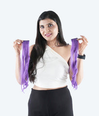 Purple Colored Hair Streaks | Clip in Hair Streaks