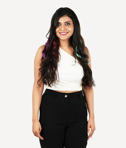 Red Colored Hair Streaks | Clip in Hair Streaks