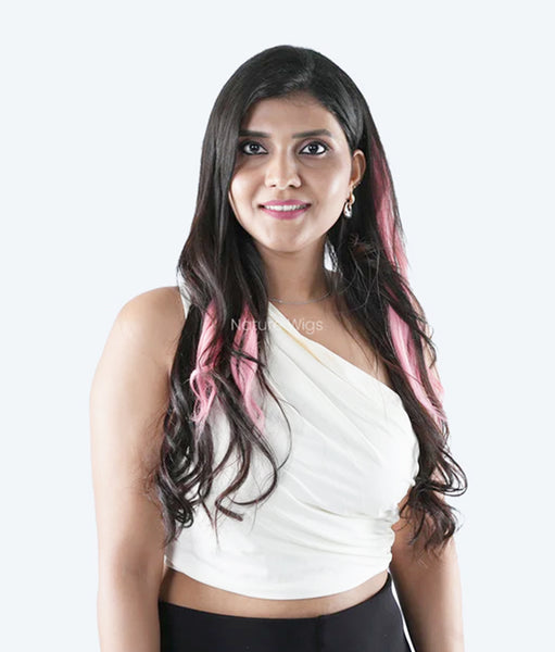 Medium Brown Colored Hair Streaks | Clip in Hair Streaks