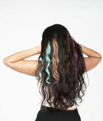 Burgundy Colored Hair Streaks | Clip in Hair Streaks