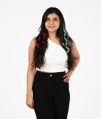 Navy Blue Colored Hair Streaks | Clip in Hair Streaks
