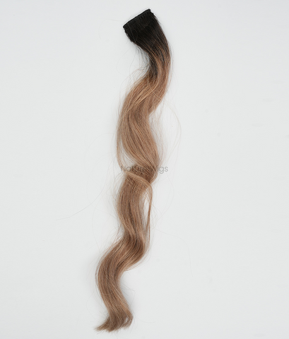 Medium Brown Colored Hair Streaks | Clip in Hair Streaks
