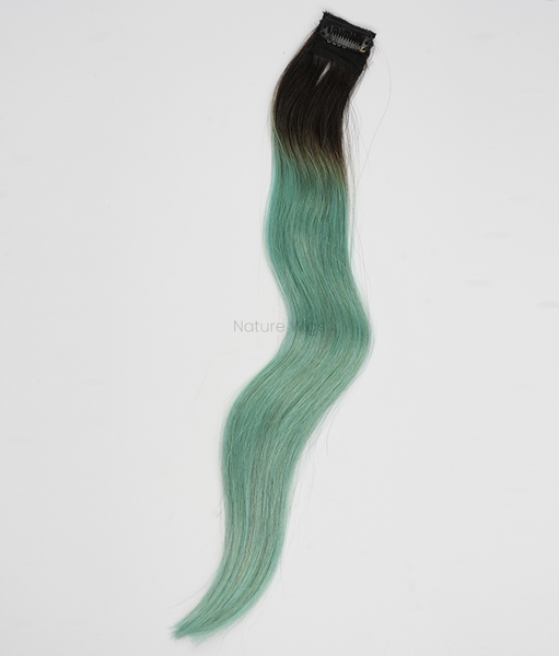 Navy Blue Colored Hair Streaks | Clip in Hair Streaks
