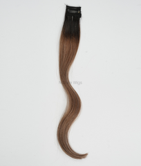 Medium Brown Colored Hair Streaks | Clip in Hair Streaks