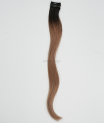 Medium Brown Colored Hair Streaks | Clip in Hair Streaks