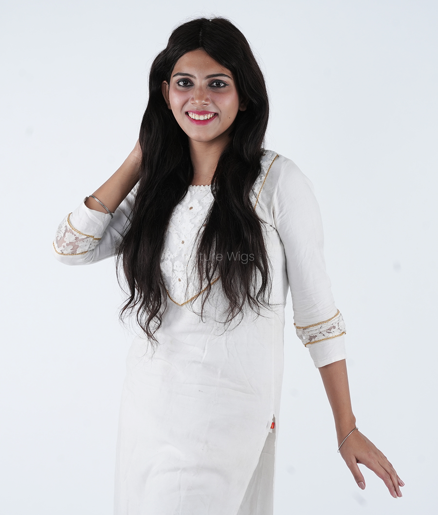 Full Head Natural Hair Wig For Women - Long Length