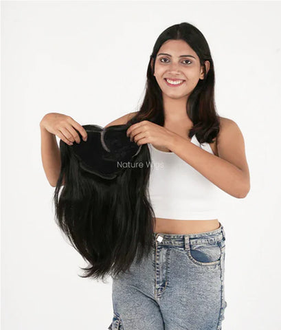 Full Head Fixed Middle Partition Wig For Women | 100% Human Hair Wig