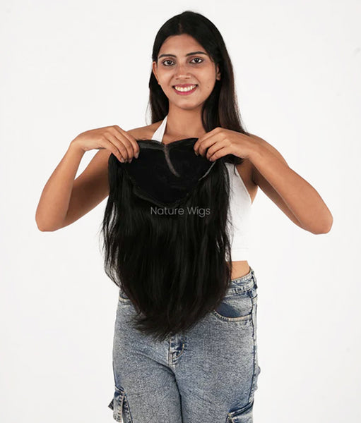 Full Head Fixed Middle Partition Wig For Women | 100% Human Hair Wig