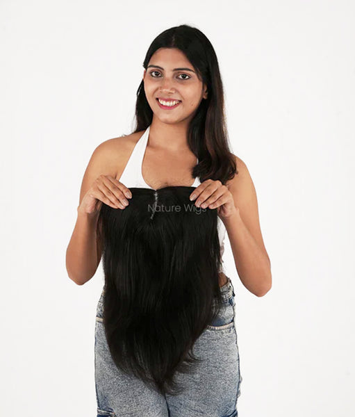 Full Head Fixed Middle Partition Wig For Women | 100% Human Hair Wig