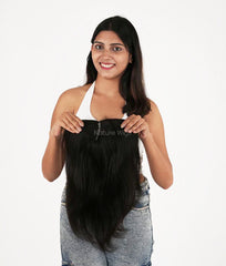 Full Head Fixed Middle Partition Wig For Women | 100% Human Hair Wig