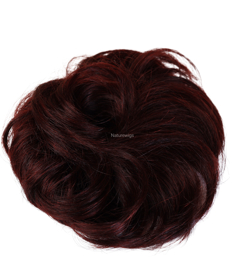 Messy Bun Scrunchies Burgundy For Style Look