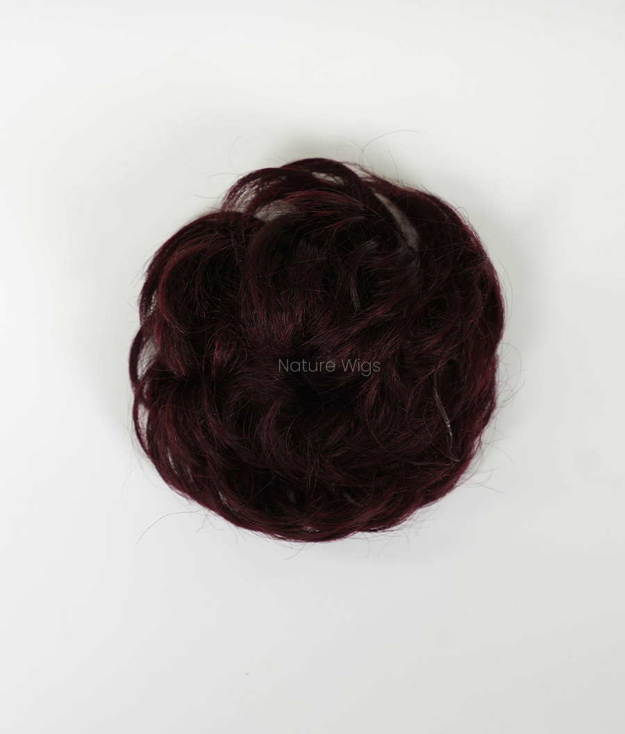 Messy Bun Scrunchies Burgundy For Style Look