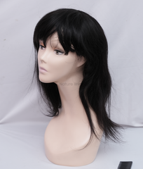 Full Head Natural Hair Wig For Women - Fringe Cut