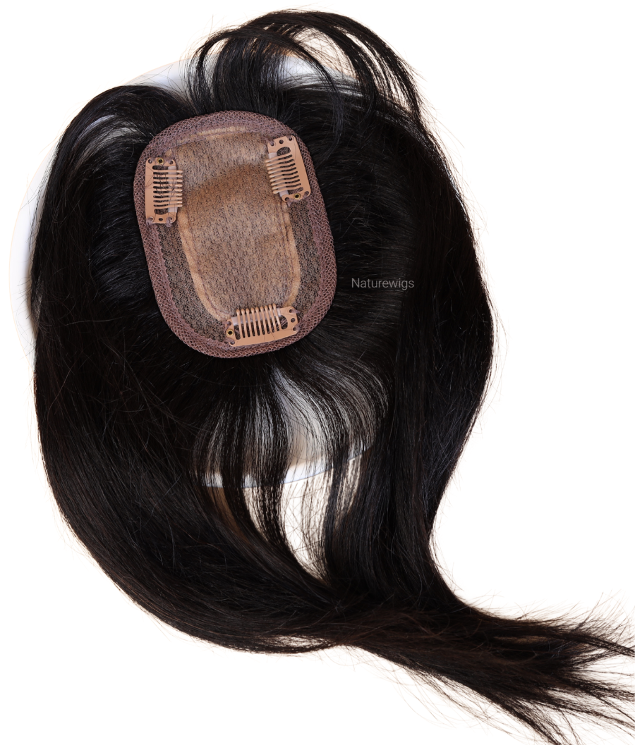 Silk Base Hair Topper With Fringes