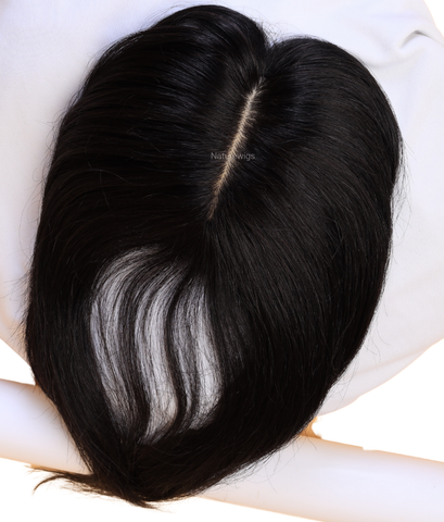 Silk Base Hair Topper With Fringes